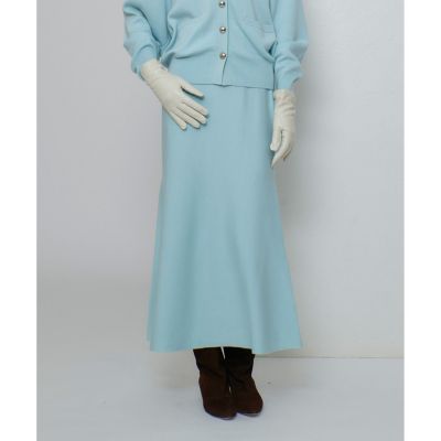 allureville (Women)/アルアバイル ウール混Wフェイスナローマーメイドスカート 73ミントグリーン ロングスカート【三越伊勢丹/公式】