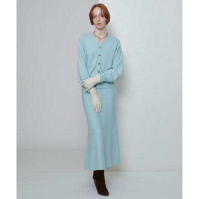 新品未使用 アルアバイル 24AW ウール混Ｗフェイスナローマーメイドスカート セットアップ対応可能】ウール混Wフェイスナローマーメイドスカート