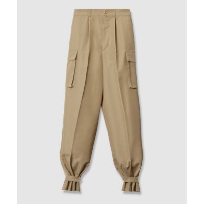 allureville アルアバイル 美品 ワイドカーゴパンツ カーキ allureville｜オーガニックギャバカーゴパンツ | Rakuten