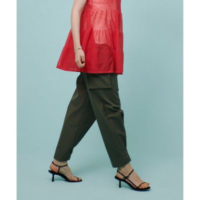 オーガニックコットンギャバカーゴパンツ | allureville (Women