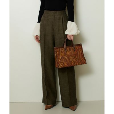 ＜allureville (Women)＞リネンウールストレートパンツ