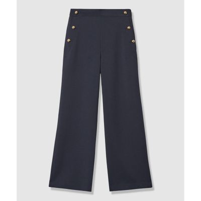 allureville (Women)/アルアバイル ホローツイルマリンパンツ 65ネイビー パンツ・ズボン【三越伊勢丹/公式】