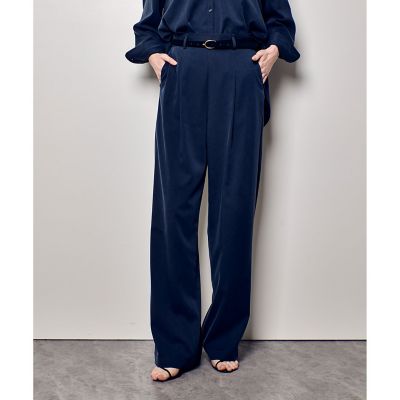 allureville (Women)/アルアバイル フィブリルタックパンツ 65ネイビー パンツ・ズボン【三越伊勢丹/公式】