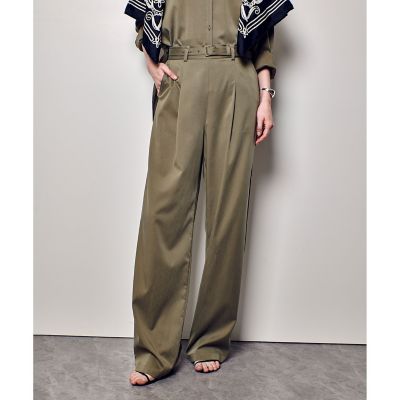 allureville (Women)/アルアバイル フィブリルタックパンツ 76カーキ パンツ・ズボン【三越伊勢丹/公式】