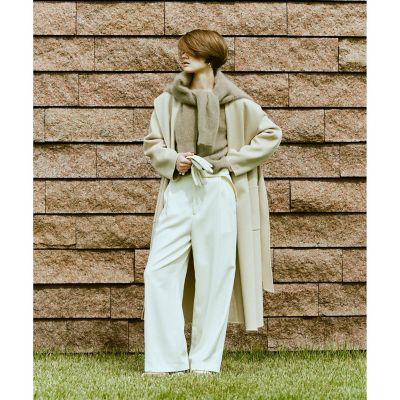 ＜allureville (Women)＞ウールライクフランネルヨークレスパンツ