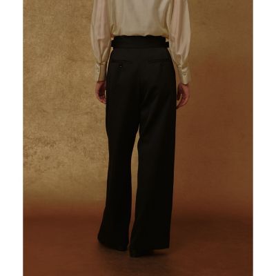 ウール混サテンハイウエストパンツ | allureville (Women