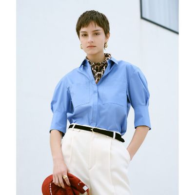 ＜allureville (Women)＞コットン混ストレッチブロードシャツ