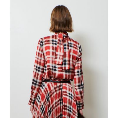 LISAチェックプリントブラウス | allureville (Women