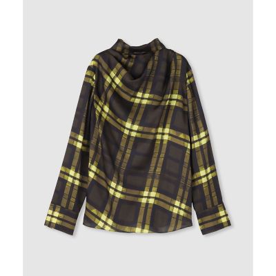 LISAチェックプリントブラウス | allureville (Women