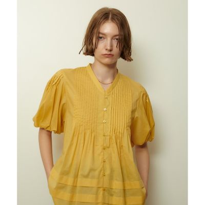 allureville (Women)/アルアバイル ピンタックデザインスリーブブラウス 21イエロー トップス【三越伊勢丹/公式】