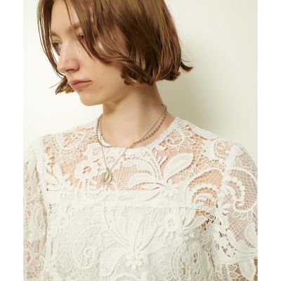 ＜allureville (Women)＞コードレースブラウス