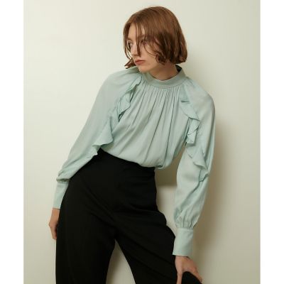 ＜allureville (Women)＞フリルスリーブブラウス