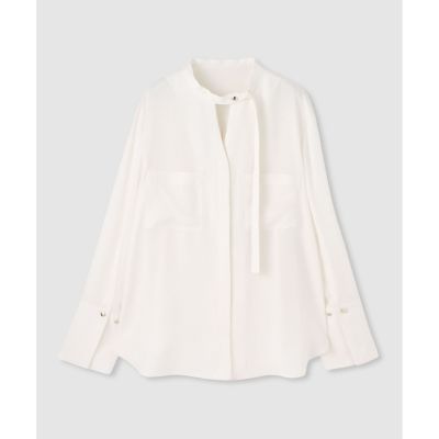 allureville (Women)/アルアバイル ブライトツイルアシメボウブラウス 02オフホワイト トップス【三越伊勢丹/公式】