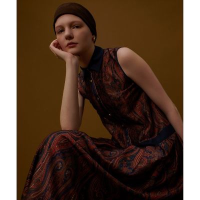 ＜allureville (Women)＞ＯＦＦＩＣＩＮＡペイズリープリントワンピース