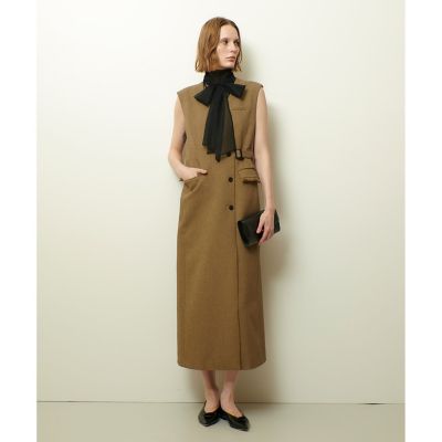 PDX　ロングレジワンピース『美品』 ツィードライクロングジレワンピース | allureville (Women