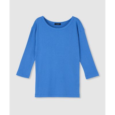 ＜allureville (Women)＞テレコ３／４スリーブボートネックプルオーバー