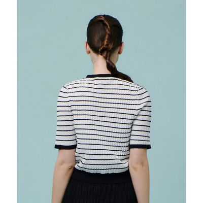 極美品　アルアバイル　ルルウィルビー グラデーションケーブルプルオーバー レースドッキングリブプルオーバー|allureville OFFICIAL SITE