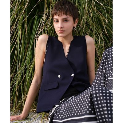 ＜allureville (Women)＞ミラノリブニットジレ
