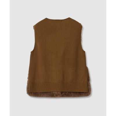 フェイクボアコンビニットジレ | allureville (Women