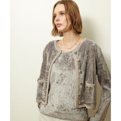 ベロアニットジャケット | allureville (Women)/アルアバイル | 三越