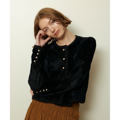 ベロアニットジャケット | allureville (Women)/アルアバイル