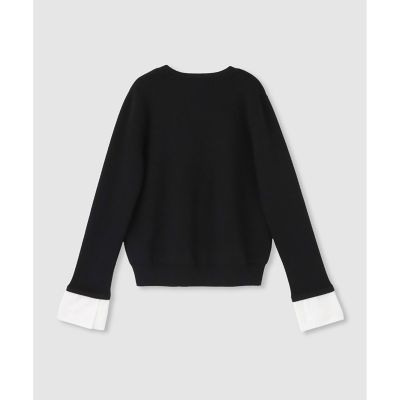 【未使用】2024✨️完売品 アルアバイル カフス ドッキング プルオーバー 黒 レースカフスドッキングプルオーバー | allureville (Women