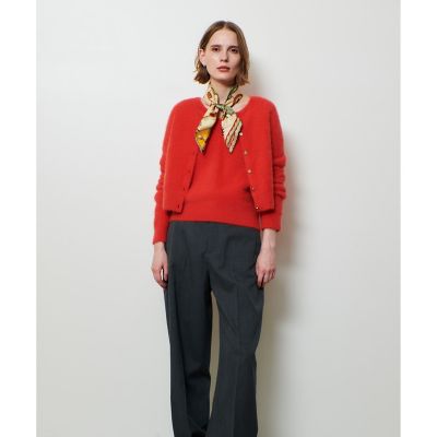 カシミヤブレンドファー加工カーディガン | allureville (Women