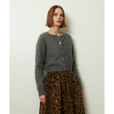 allureville (Women)/アルアバイル カシミヤブレンドファー加工カーディガン 92グレー トップス【三越伊勢丹/公式】