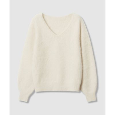 allureville カシミヤブレンドファー加工Vプルオーバー カシミヤブレンドファー加工Vプルオーバー|allureville OFFICIAL SITE