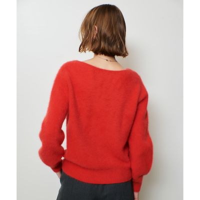 カシミヤブレンドファー加工Vプルオーバー | allureville (Women