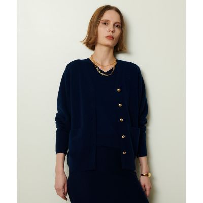allureville (Women)/アルアバイル ウールスムースカーディガン 65ネイビー トップス【三越伊勢丹/公式】