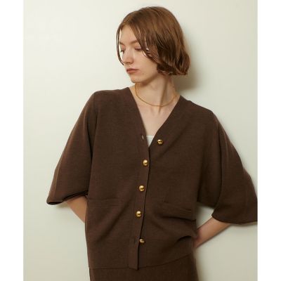 allureville (Women)/アルアバイル ウールスムースカーディガン 82Dブラウン トップス【三越伊勢丹/公式】