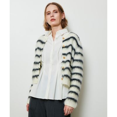 ＜allureville (Women)＞シャギーニットカーディガン