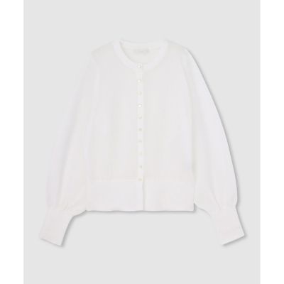 allureville (Women)/アルアバイル シアーラミー混カーディガン 02オフホワイト トップス【三越伊勢丹/公式】
