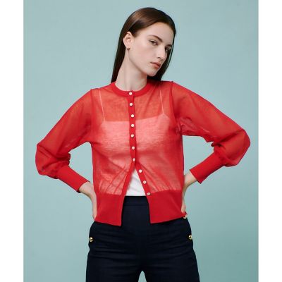 ＜allureville (Women)＞◇　シアーラミー混カーディガン