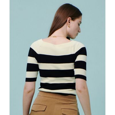 ◇　２ＷＡＹ　ネック５分袖プルオーバー