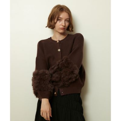 ＜allureville (Women)＞ラビットカフクレイジーボタン２ＷＡＹプルオーバー