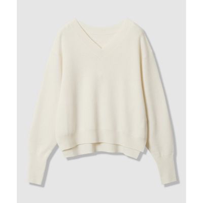 allureville (Women)/アルアバイル ウールスムース2WAYネックプルオーバー 02オフホワイト トップス【三越伊勢丹/公式】