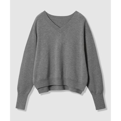 allureville (Women)/アルアバイル ウールスムース2WAYネックプルオーバー 92グレー トップス【三越伊勢丹/公式】