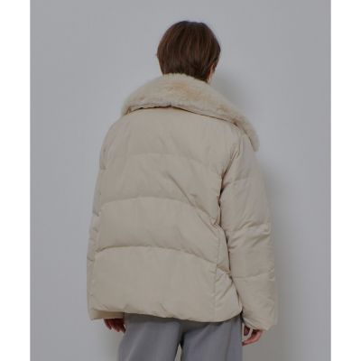 ファーカラーショートダウンコート | allureville (Women