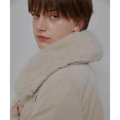 ファーカラーショートダウンコート | allureville (Women