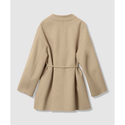 カシミヤ混リバーミドルラップコート | allureville (Women