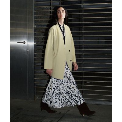 カシミヤ混リバーミドルラップコート | allureville (Women