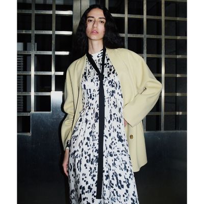 カシミヤ混リバーミドルラップコート | allureville (Women