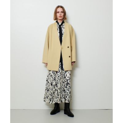 カシミヤ混リバーミドルラップコート | allureville (Women