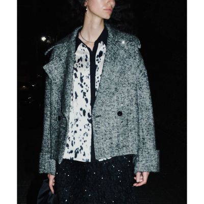 ＜allureville (Women)＞ＢＯＮＯＴＴＯスパンコールショートコート