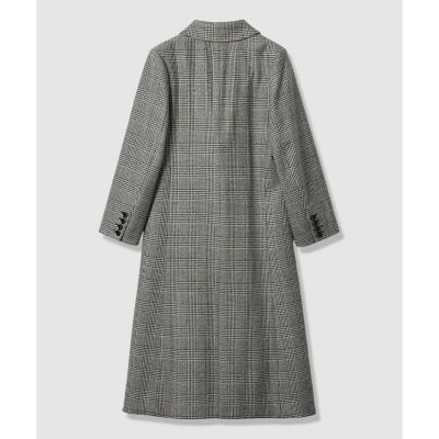 グレンチェックロングチェスターコート | allureville (Women