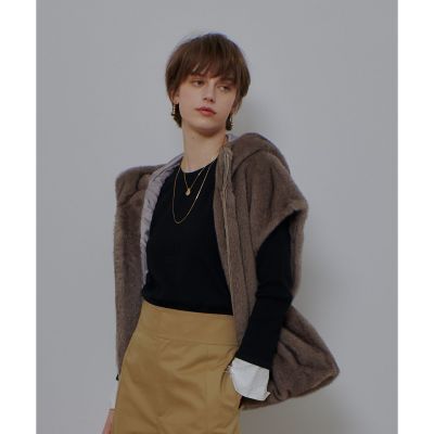 新品アルアバイル　フェイクミンクファーフーディーブルゾン フェイクミンクファーフーディーブルゾン|allureville OFFICIAL SITE