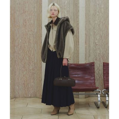 フェイクミンクファーフーディーブルゾン | allureville (Women