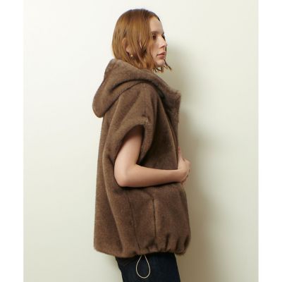 フェイクミンクファーフーディーブルゾン | allureville (Women